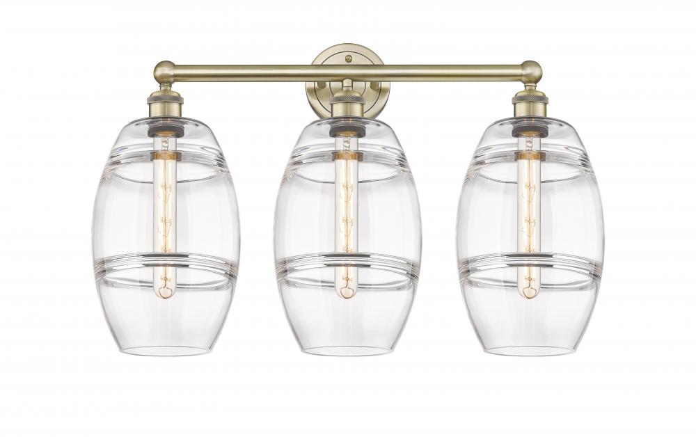 Vaz - 3 Light - 26 inch - Antique Brass - Bath Vanity Light