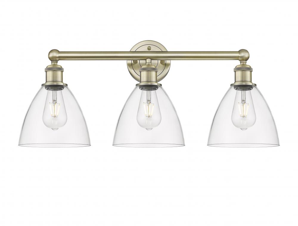 Bristol - 3 Light - 26 inch - Antique Brass - Bath Vanity Light