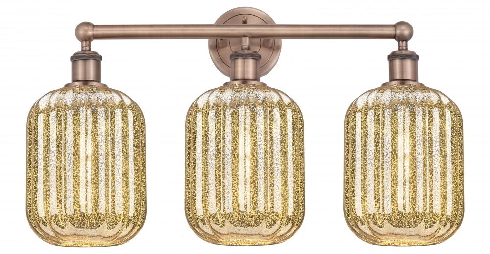 Preston Cylinder - 3 Light - 25 inch - Antique Copper - Bath Vanity Light