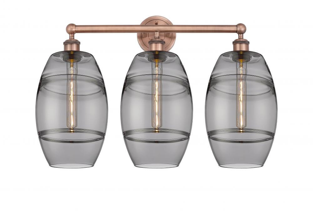 Vaz - 3 Light - 26 inch - Antique Copper - Bath Vanity Light