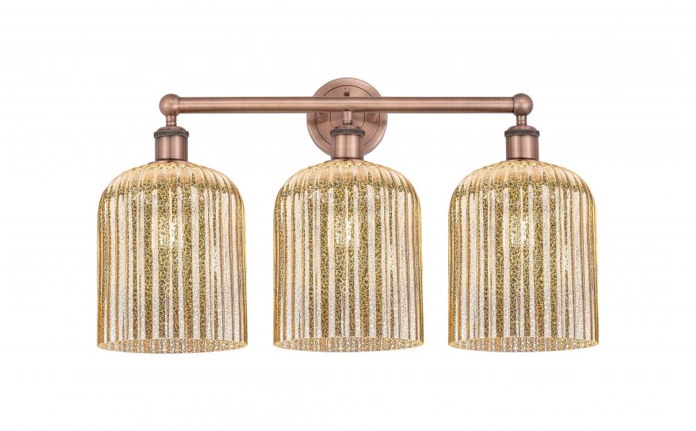 Bridal Veil - 3 Light - 23 inch - Antique Copper - Bath Vanity Light