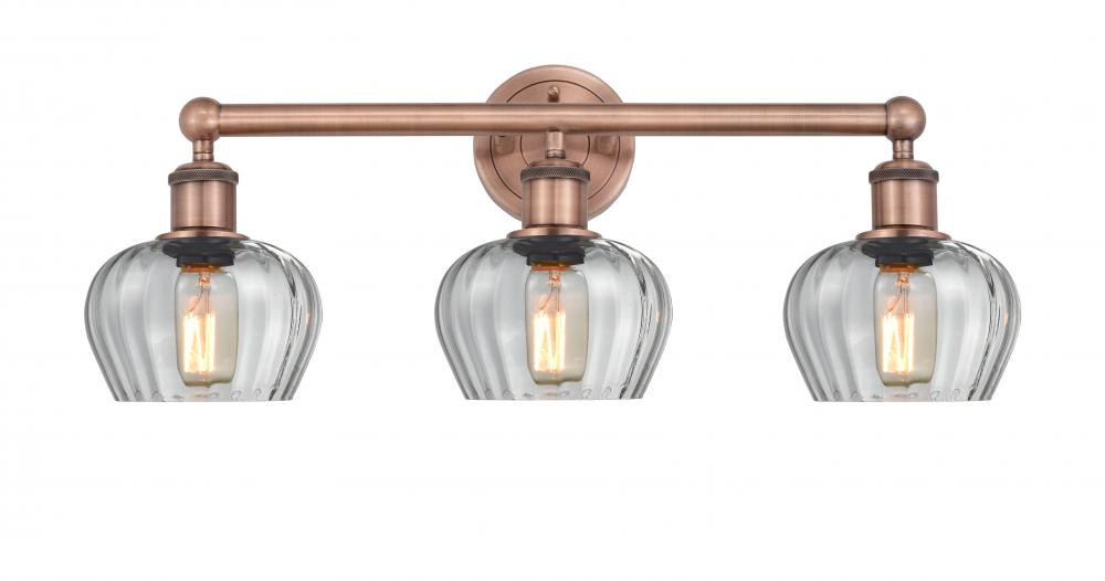 Fenton - 3 Light - 25 inch - Antique Copper - Bath Vanity Light