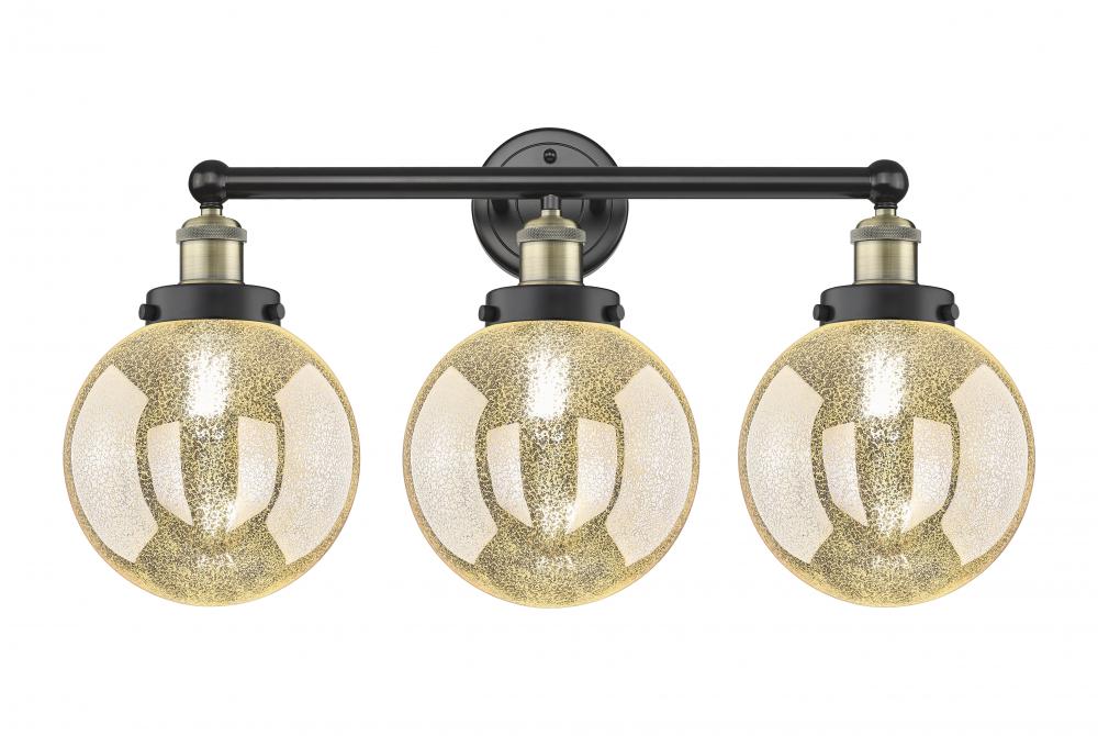 Beacon - 3 Light - 26 inch - Black Antique Brass - Bath Vanity Light