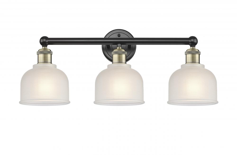 Dayton - 3 Light - 24 inch - Black Antique Brass - Bath Vanity Light