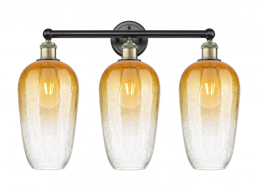 Brookhaven Flute - 3 Light - 25 inch - Black Antique Brass - Bath Vanity Light