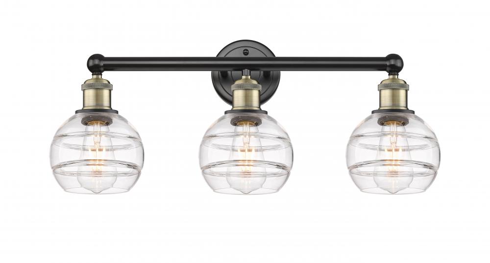 Rochester - 3 Light - 24 inch - Black Antique Brass - Bath Vanity Light