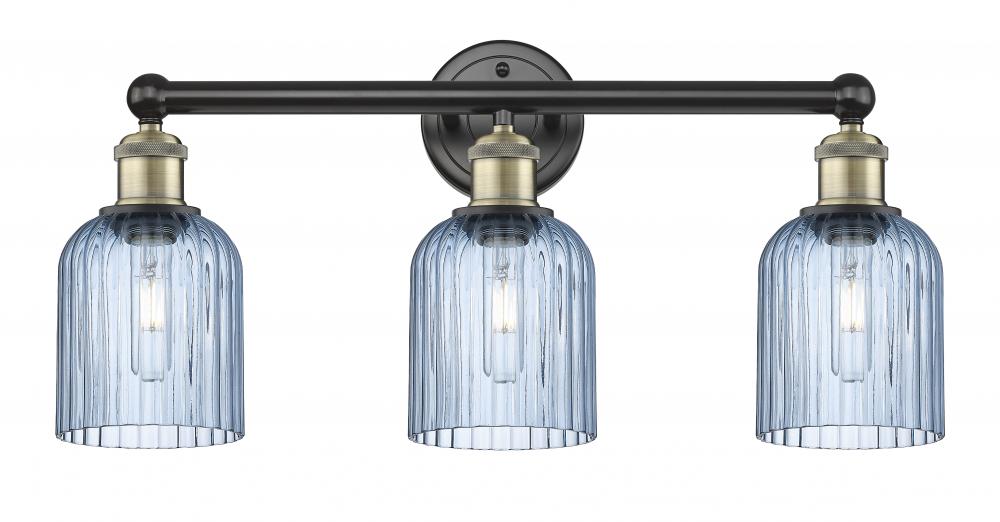 Bridal Veil - 3 Light - 23 inch - Black Antique Brass - Bath Vanity Light