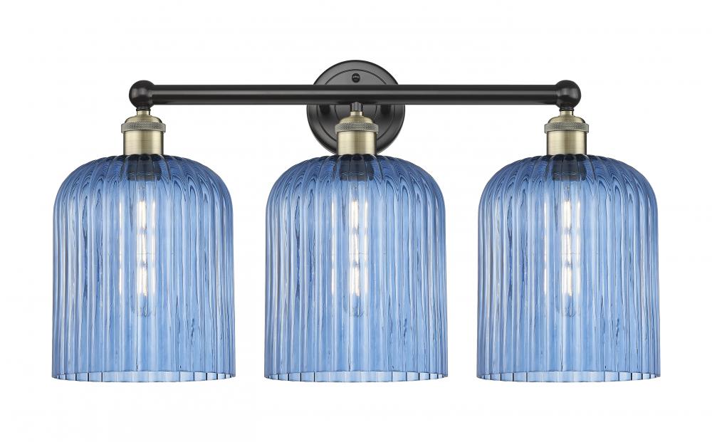 Bridal Veil - 3 Light - 23 inch - Black Antique Brass - Bath Vanity Light