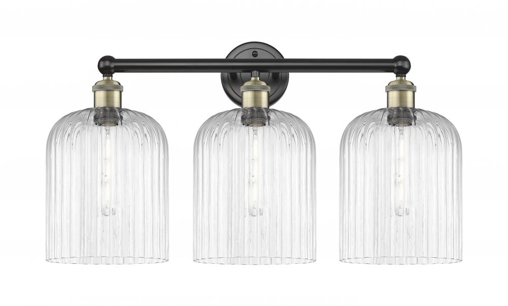 Bridal Veil - 3 Light - 23 inch - Black Antique Brass - Bath Vanity Light