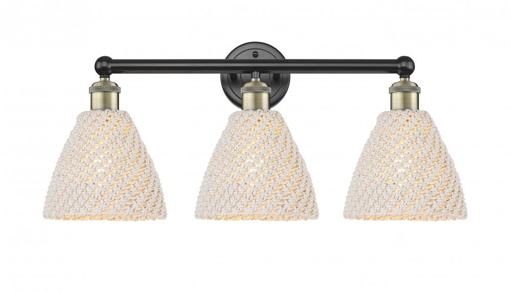 Bristol Natural - 3 Light - 26 inch - Black Antique Brass - Bath Vanity Light