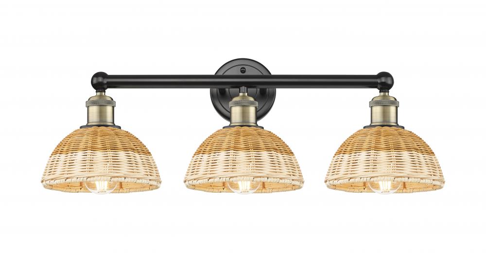 Bristol Natural II - 3 Light - 26 inch - Black Antique Brass - Bath Vanity Light
