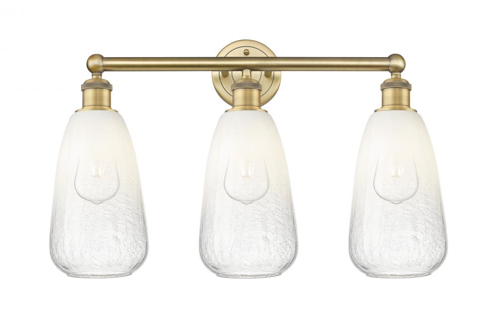 Brookhaven Almond - 3 Light - 24 inch - Brushed Brass - Bath Vanity Light