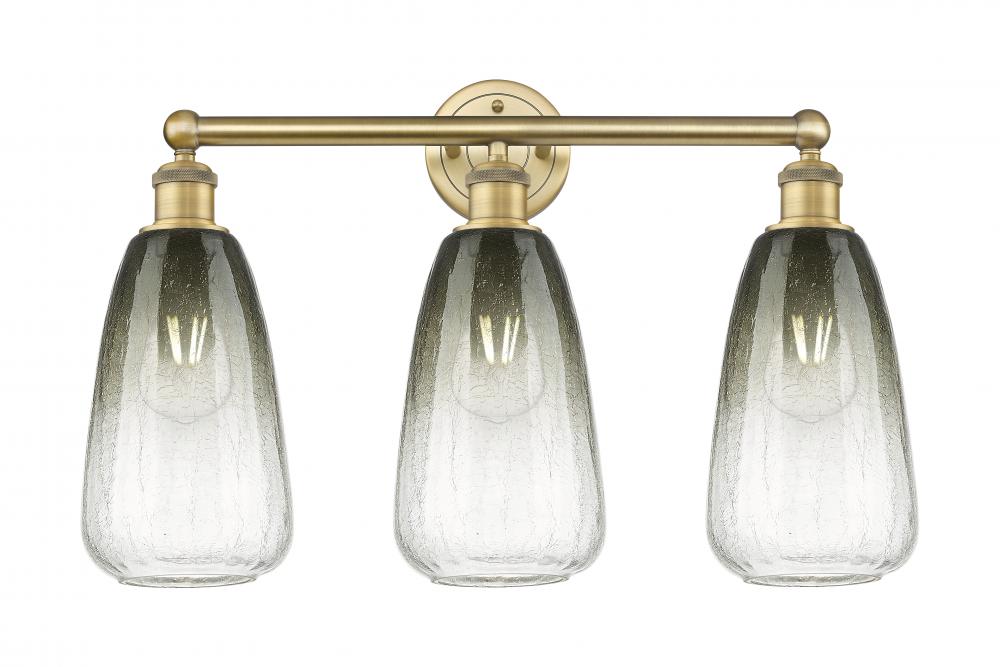 Brookhaven Almond - 3 Light - 24 inch - Brushed Brass - Bath Vanity Light