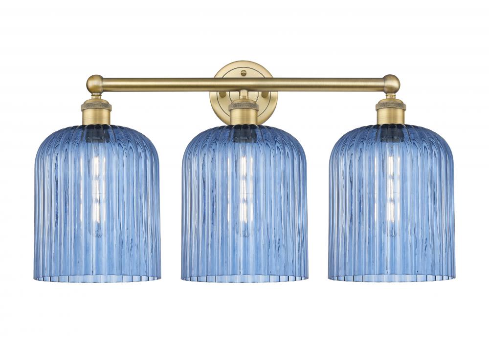 Bridal Veil - 3 Light - 23 inch - Brushed Brass - Bath Vanity Light