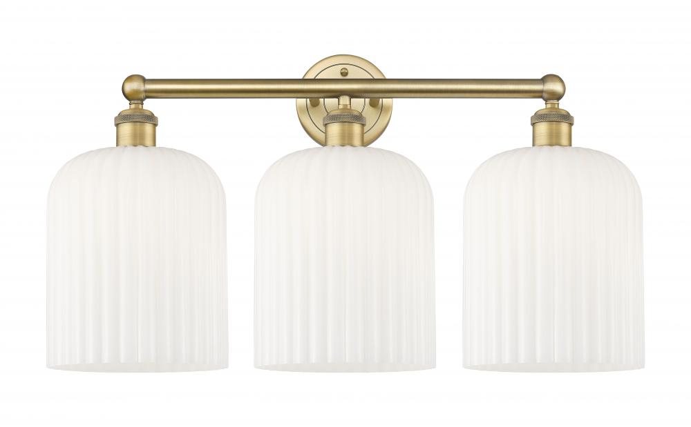 Bridal Veil - 3 Light - 23 inch - Brushed Brass - Bath Vanity Light