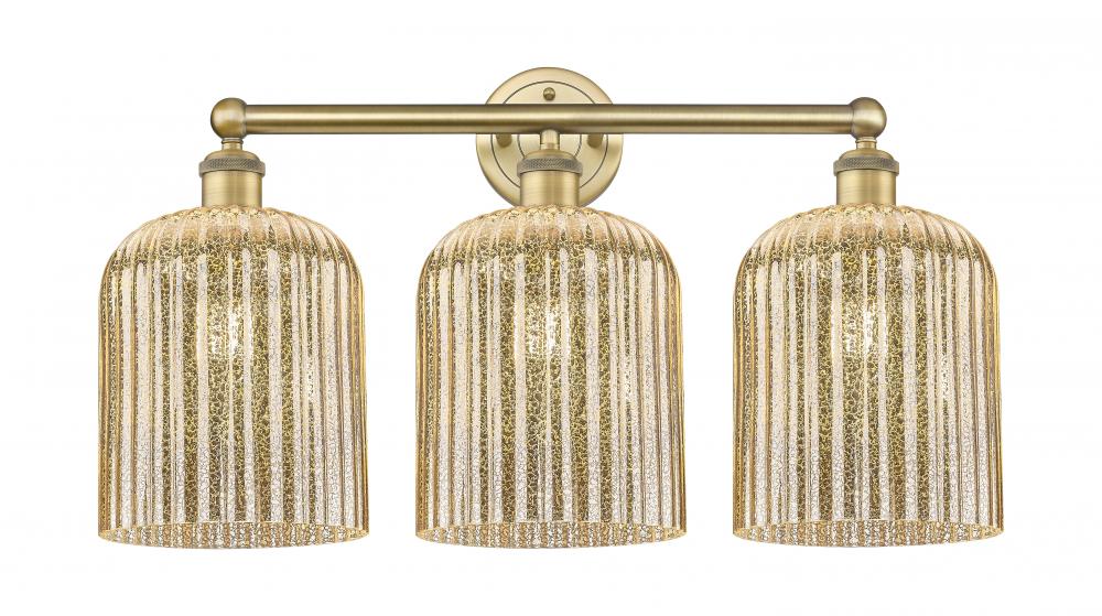 Bridal Veil - 3 Light - 23 inch - Brushed Brass - Bath Vanity Light