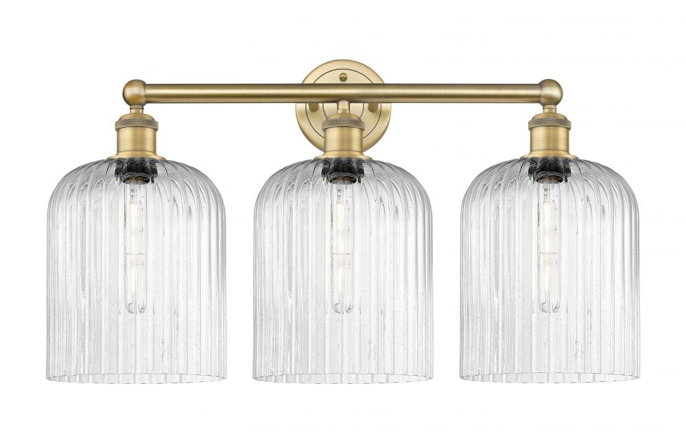 Bridal Veil - 3 Light - 23 inch - Brushed Brass - Bath Vanity Light