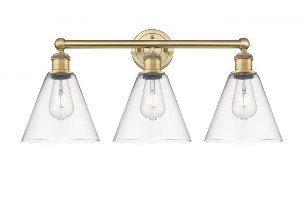 Berkshire - 3 Light - 26 inch - Brushed Brass - Bath Vanity Light