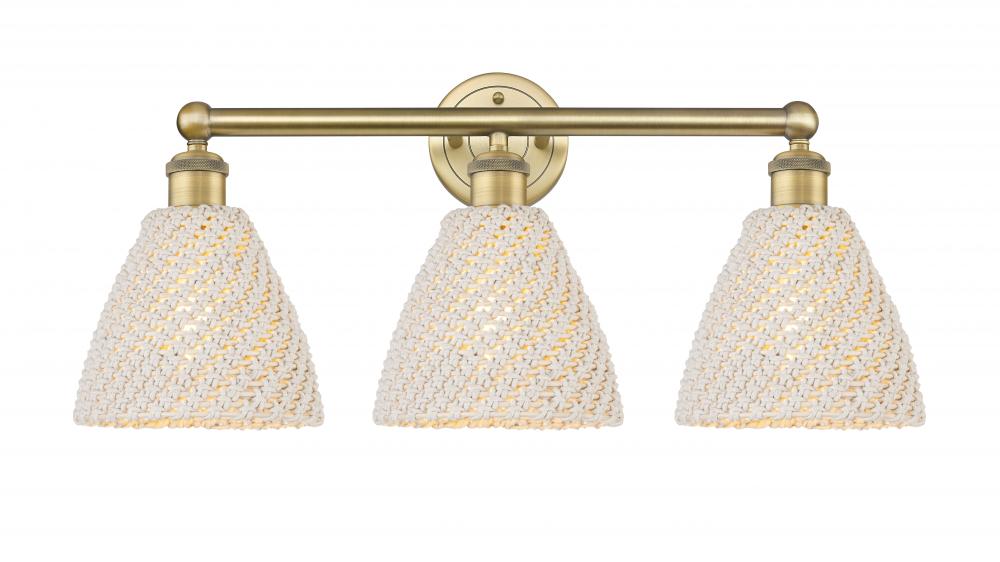Bristol Natural - 3 Light - 26 inch - Brushed Brass - Bath Vanity Light