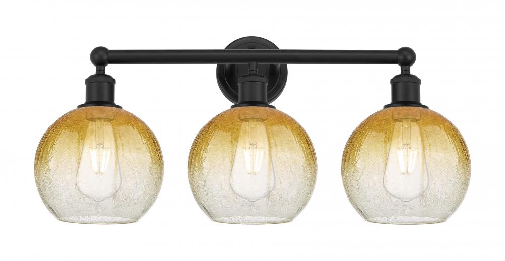 Brookhaven Globe - 3 Light - 26 inch - Matte Black - Bath Vanity Light