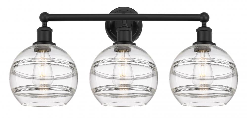 Rochester - 3 Light - 26 inch - Matte Black - Bath Vanity Light