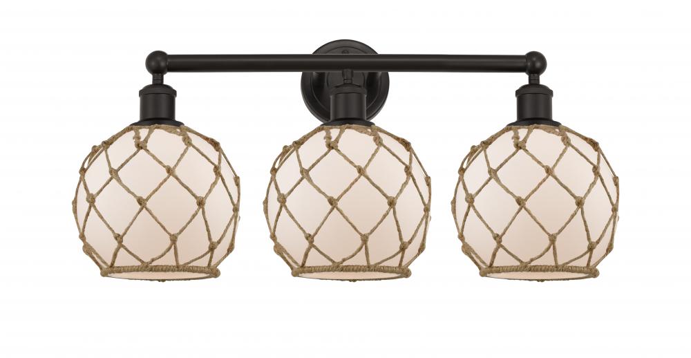 Farmhouse Rope - 3 Light - 26 inch - Oil Rubbed Bronze - Bath Vanity Light
