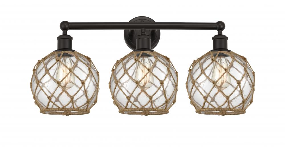 Farmhouse Rope - 3 Light - 26 inch - Oil Rubbed Bronze - Bath Vanity Light