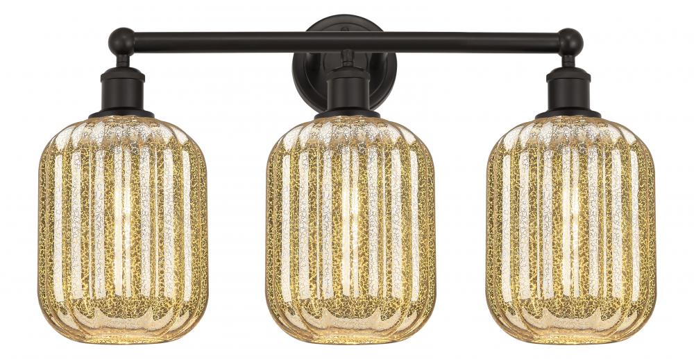 Preston Cylinder - 3 Light - 25 inch - Oil Rubbed Bronze - Bath Vanity Light