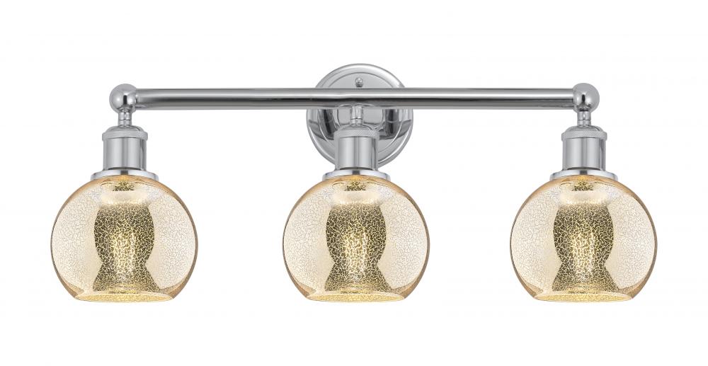 Athens - 3 Light - 24 inch - Polished Chrome - Bath Vanity Light