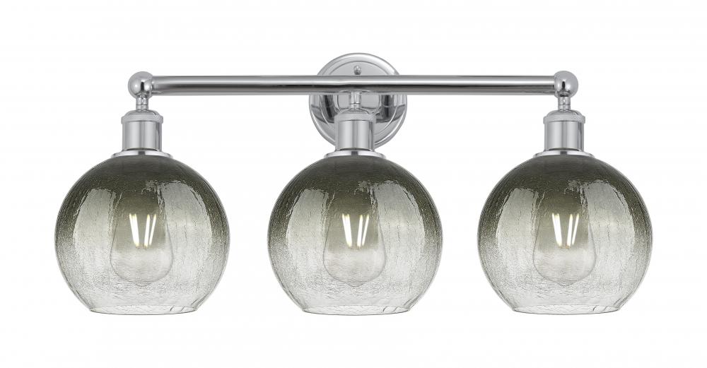 Brookhaven Globe - 3 Light - 26 inch - Polished Chrome - Bath Vanity Light