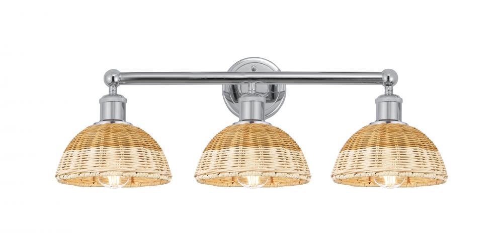 Bristol Natural II - 3 Light - 26 inch - Polished Chrome - Bath Vanity Light
