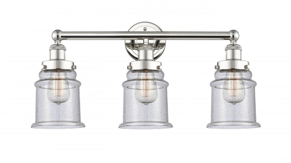 Canton - 3 Light - 24 inch - Polished Nickel - Bath Vanity Light