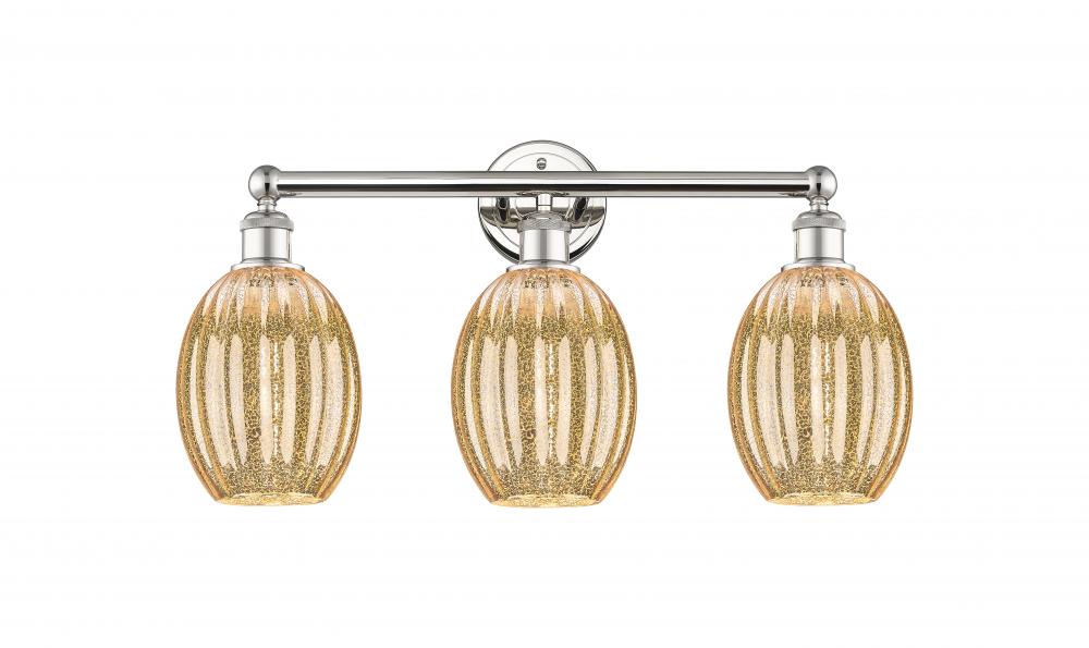 Preston Bulb - 3 Light - 24 inch - Polished Nickel - Bath Vanity Light