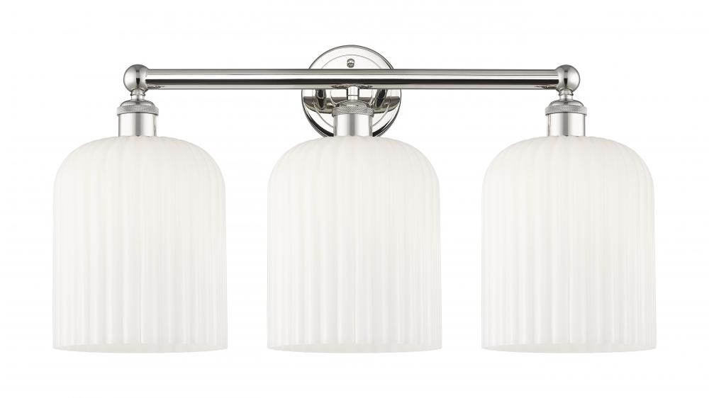 Bridal Veil - 3 Light - 23 inch - Polished Nickel - Bath Vanity Light