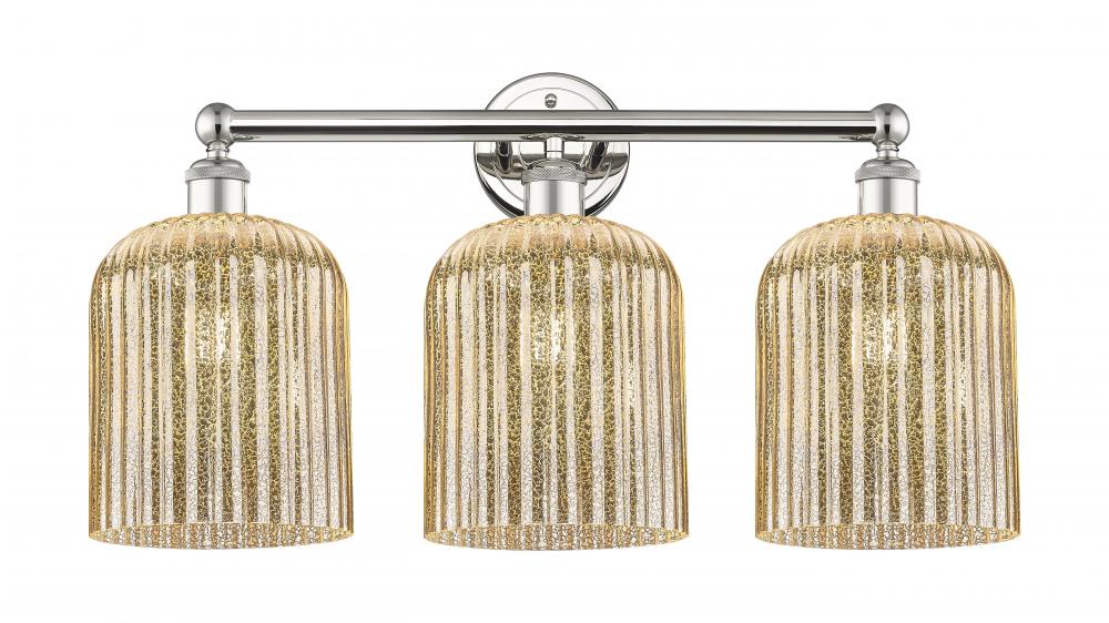 Bridal Veil - 3 Light - 23 inch - Polished Nickel - Bath Vanity Light