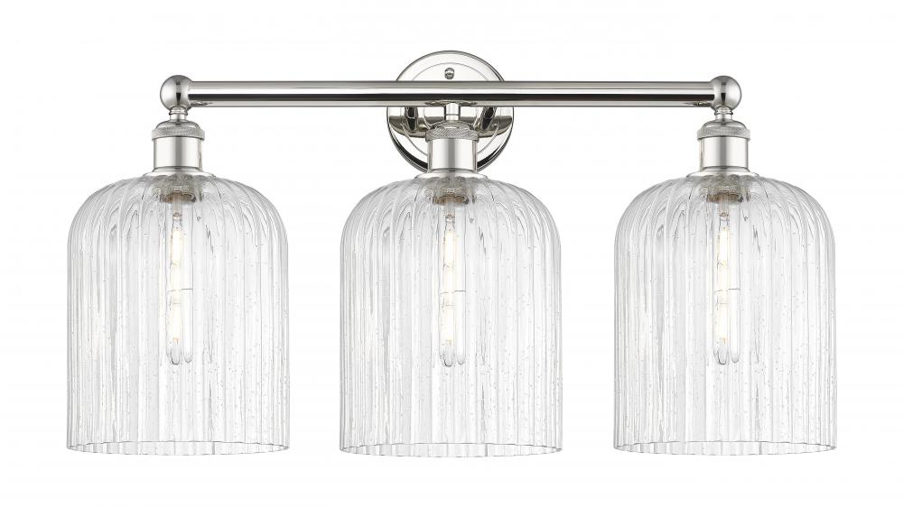 Bridal Veil - 3 Light - 23 inch - Polished Nickel - Bath Vanity Light