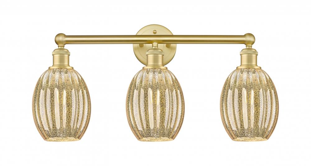 Preston Bulb - 3 Light - 24 inch - Satin Gold - Bath Vanity Light