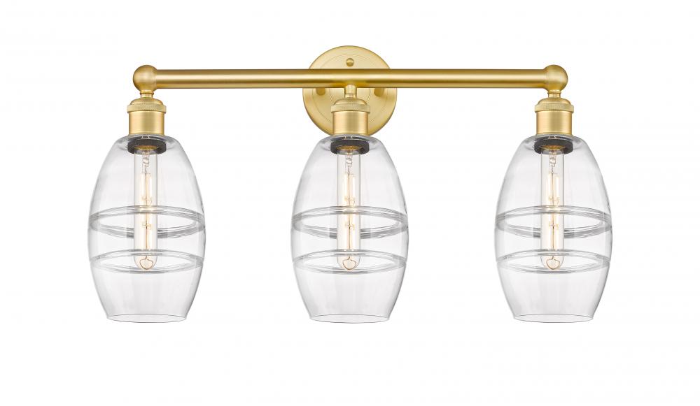 Vaz - 3 Light - 24 inch - Satin Gold - Bath Vanity Light