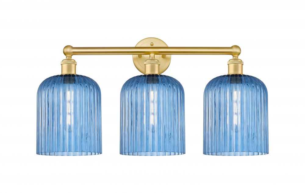 Bridal Veil - 3 Light - 23 inch - Satin Gold - Bath Vanity Light