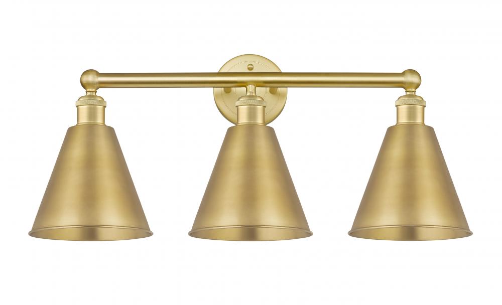 Berkshire - 3 Light - 26 inch - Satin Gold - Bath Vanity Light