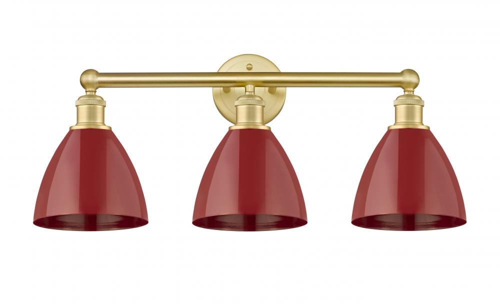 Plymouth - 3 Light - 26 inch - Satin Gold - Bath Vanity Light
