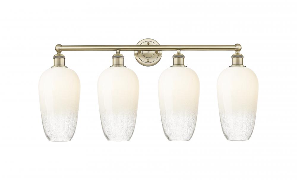 Brookhaven Flute - 4 Light - 34 inch - Antique Brass - Bath Vanity Light