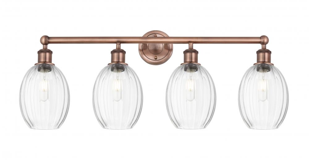 Preston Bulb - 4 Light - 33 inch - Antique Copper - Bath Vanity Light
