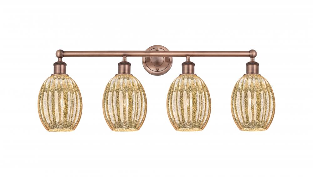 Preston Bulb - 4 Light - 33 inch - Antique Copper - Bath Vanity Light