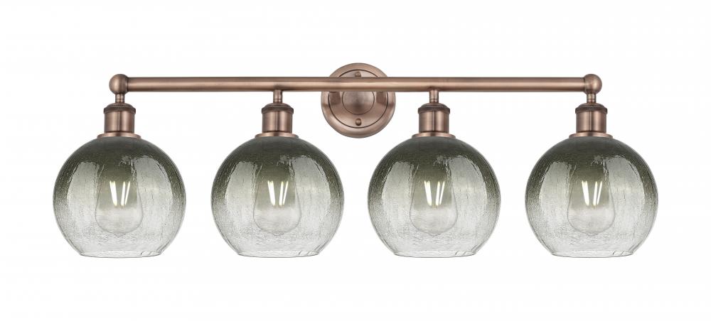 Brookhaven Globe - 4 Light - 35 inch - Antique Copper - Bath Vanity Light