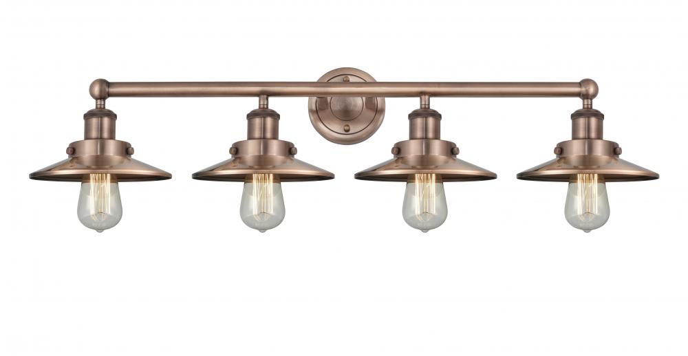 Edison - 4 Light - 35 inch - Antique Copper - Bath Vanity Light