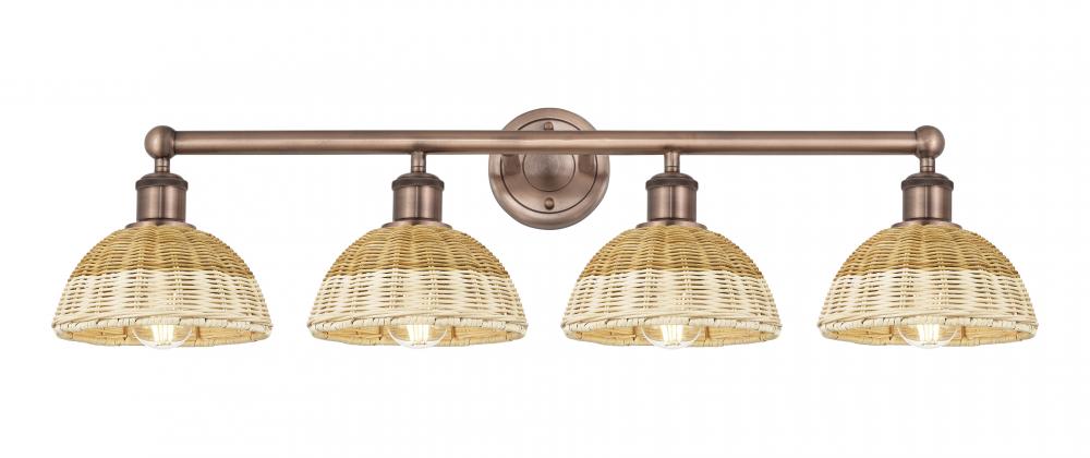 Bristol Natural II - 4 Light - 35 inch - Antique Copper - Bath Vanity Light