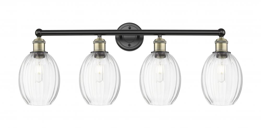 Preston Bulb - 4 Light - 33 inch - Black Antique Brass - Bath Vanity Light