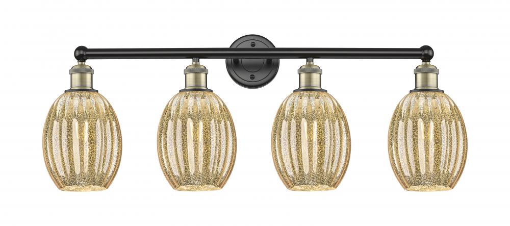 Preston Bulb - 4 Light - 33 inch - Black Antique Brass - Bath Vanity Light