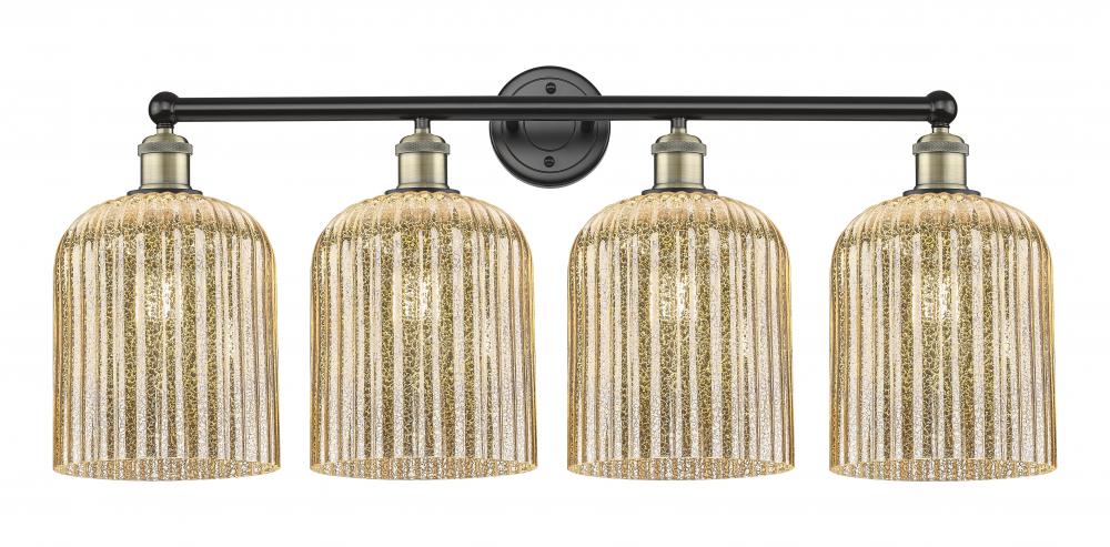 Bridal Veil - 4 Light - 32 inch - Black Antique Brass - Bath Vanity Light